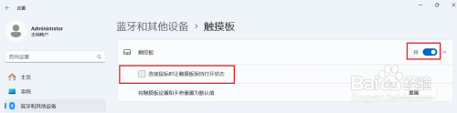 win11如何设置关闭鼠标时打开触控板