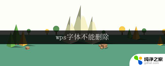 wps字体不能删除